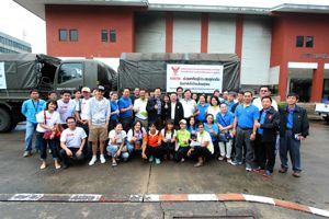 งานการมอบถุงยังชีพแก่ผู้ประสบภัยน้ำท่วม ณ อ.บ้านสร้าง และ อ.ประจันตคาม จังหวัดปราจีนบุรี